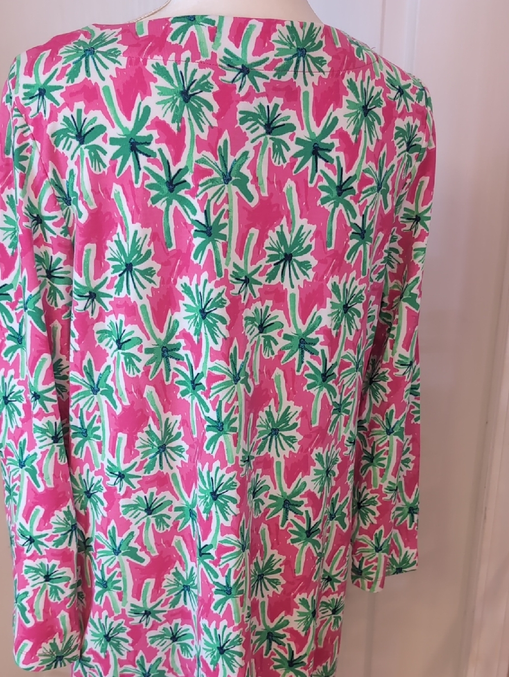 Crown & Ivy Garden Party Palm Tree Print. Rayon Blend Midi Dress. Size XL. NEW - Picture 9 of 13